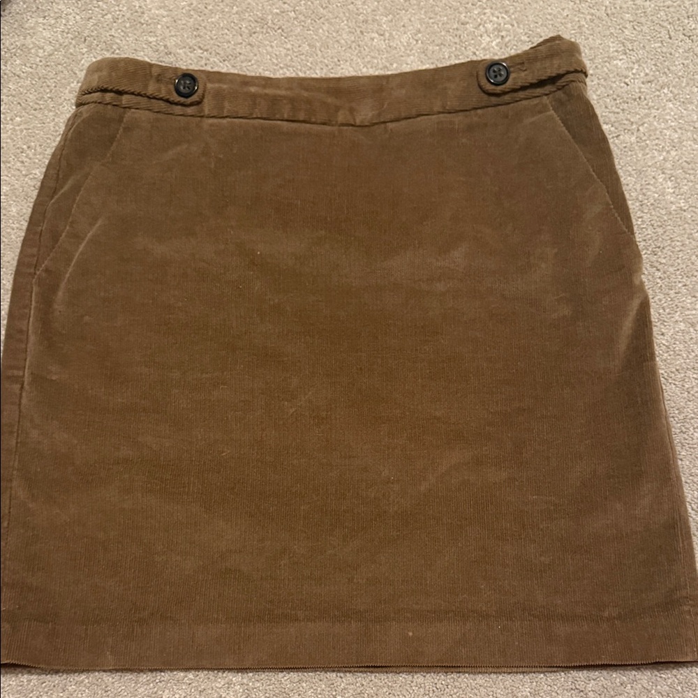 Banana Republic Tan Pencil Skirt with Button Detail